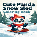 Cute Panda Snow Sled Coloring Book for Kids